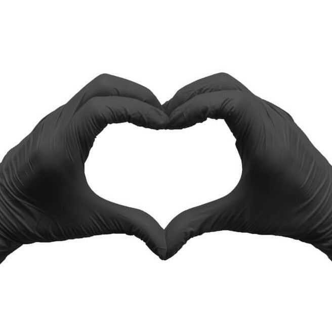 Black DERMATUFF Nitrile Examination Gloves