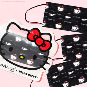 Black HELLO KITTY Face Masks Set of 14 + Kitty Carrying Case