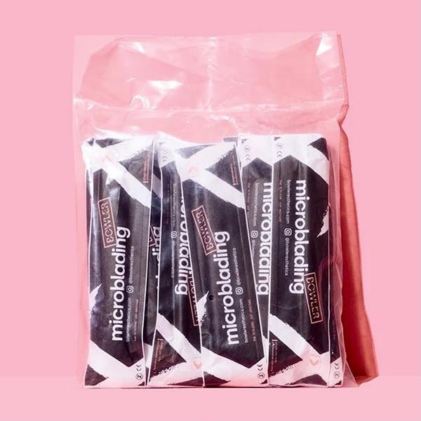 25 Pack Disposable Microblading Tools Pink & Black Crystals - Bowler Esthetics