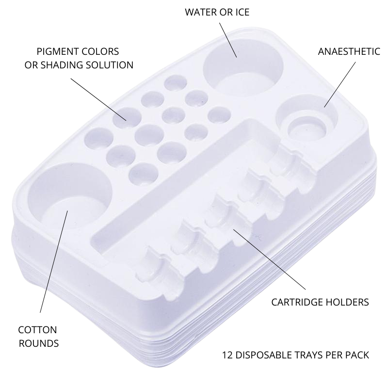 DISPOSABLE WORKSTATION TRAYS Pack of 12