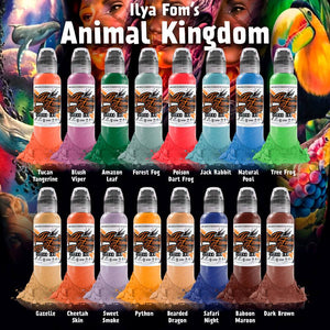Animal Kingdom 16 Color Deluxe Set  - World Famous Tattoo Ink