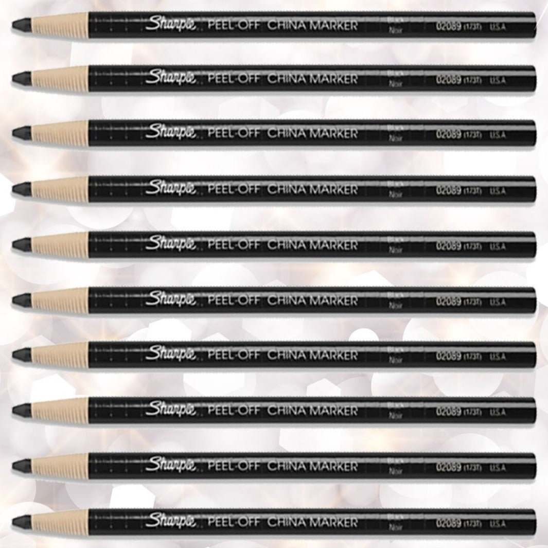 BLACK Wax Pencils Pack of 10