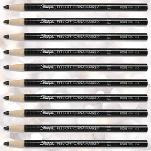 BLACK Wax Pencils Pack of 10