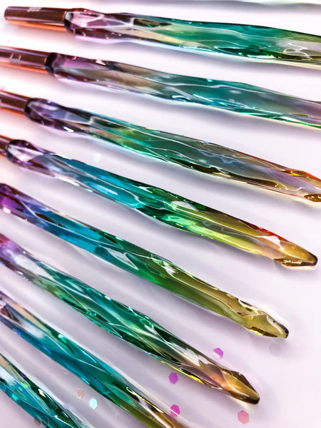Crystal Lash & Brow Brushes - Rainbow Crystal/Rose Gold