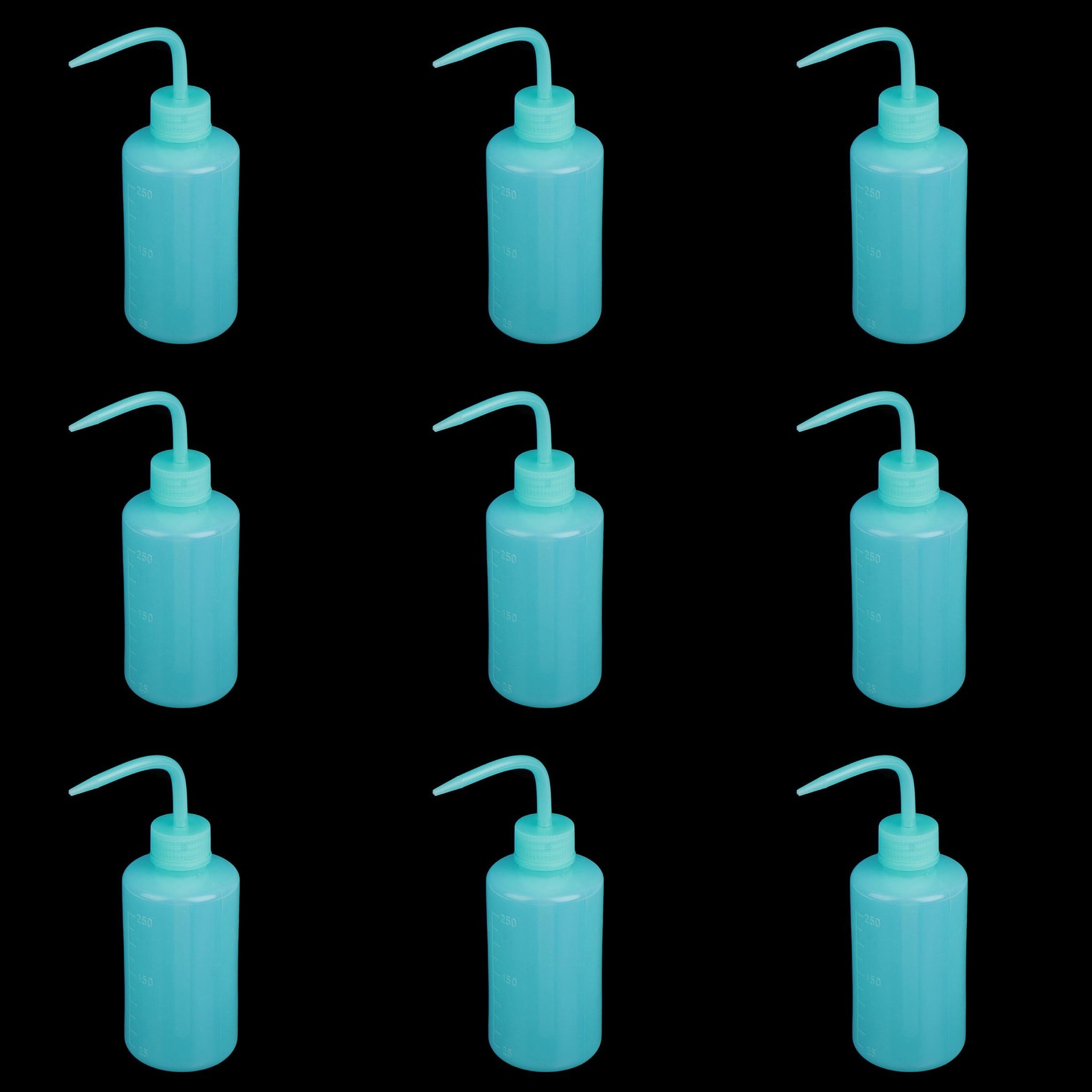 Set of 9 Tiffany Blue/Teal Squeeze Bottles