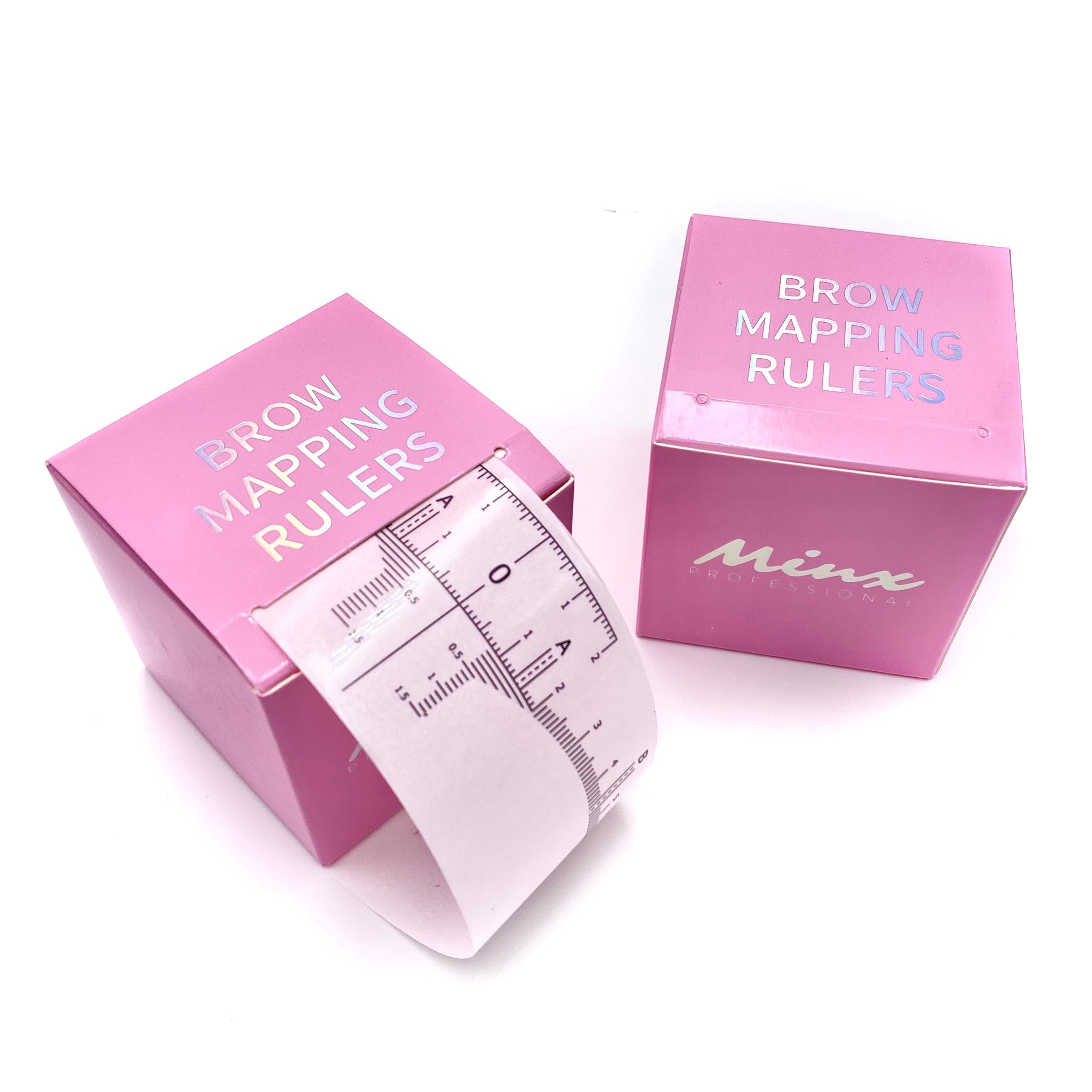 Brow Mapping Rulers 50 pcs Roll - PINK BOX