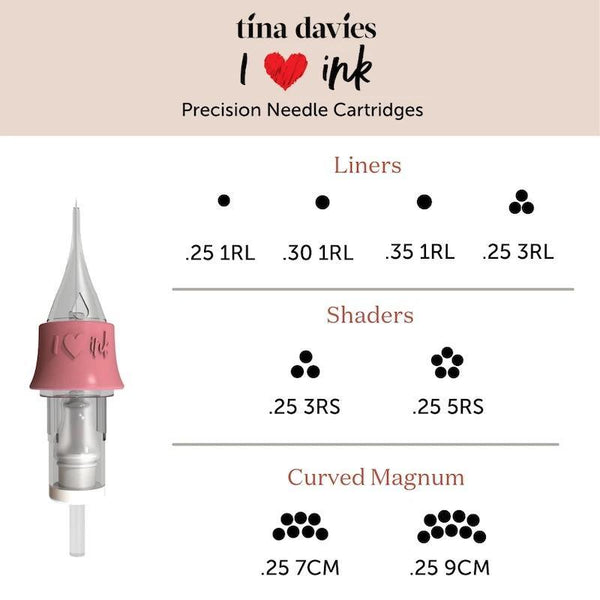Tina Davies Permanent Makeup Cartridges - 1 Liner .30mm
