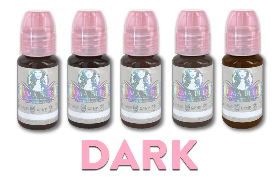 .50oz Perma Blend Pigments - DARK Collection (Dark Brown/Black)